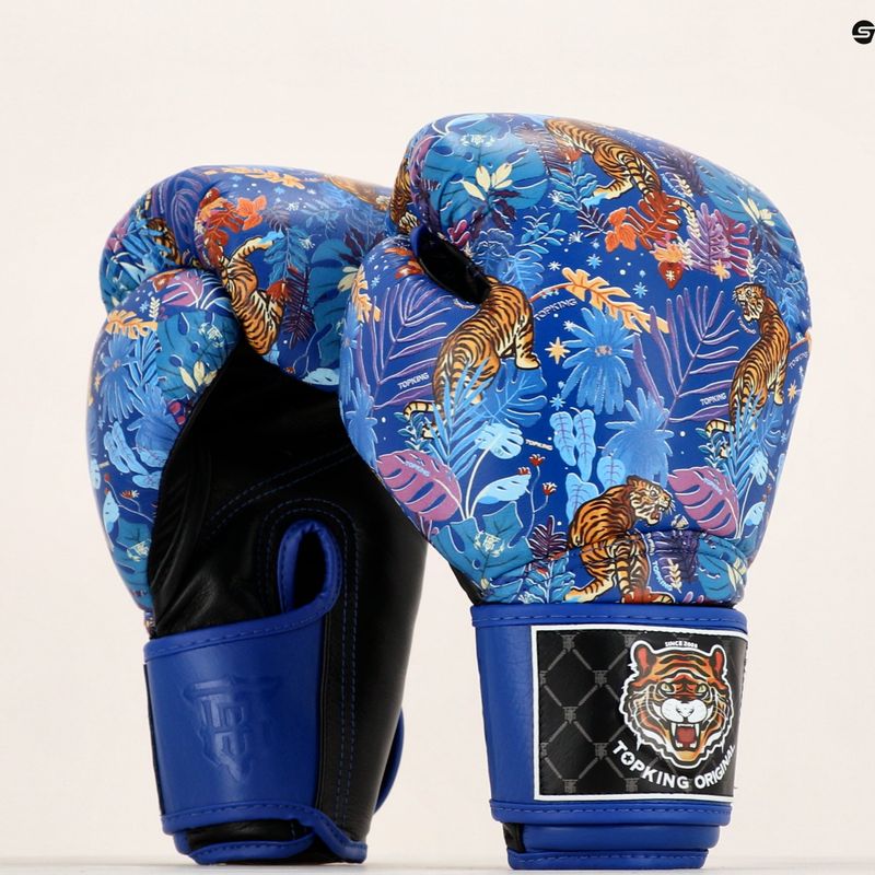 Mănuși de box Top King Boxing Wild Tiger black/blue 6