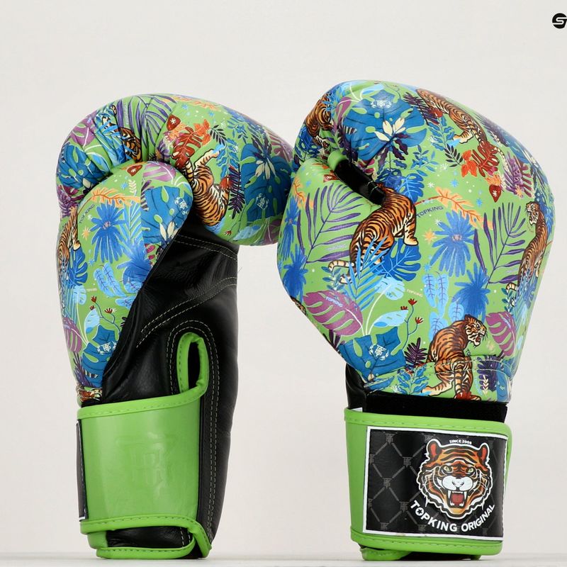 Mănuși de box Top King Boxing Wild Tiger black/green 6