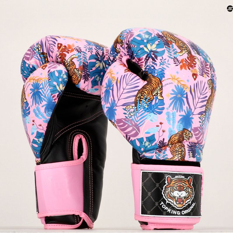 Mănuși de box Top King Boxing Wild Tiger black/pink 7