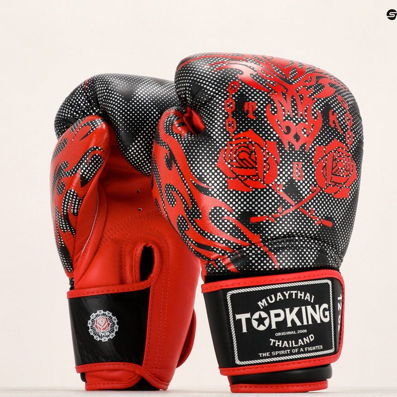 Mănuși de box Top King Boxing Dragon red/black 7