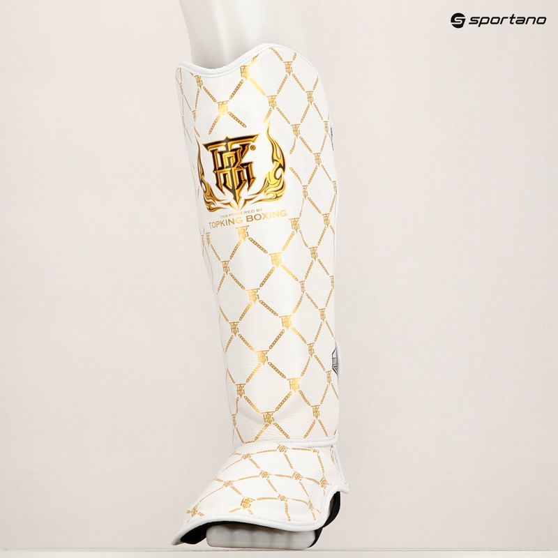 Apărători de tibie Top King Chain white/gold 8