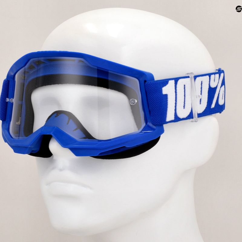 Ochelari de bicicletă pentru copii  100% Strata 2 Junior blue/clear 7