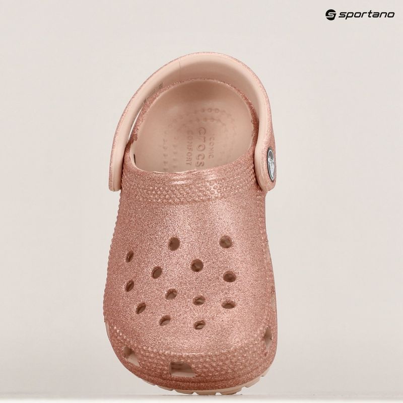 Papuci pentru copii Crocs Classic Glitter Clog Toddler quartz glitter