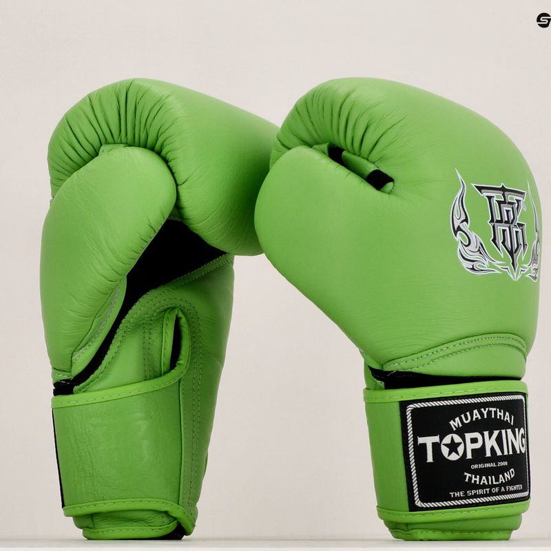 Mănuși de box Top King Muay Thai Super Air green 7