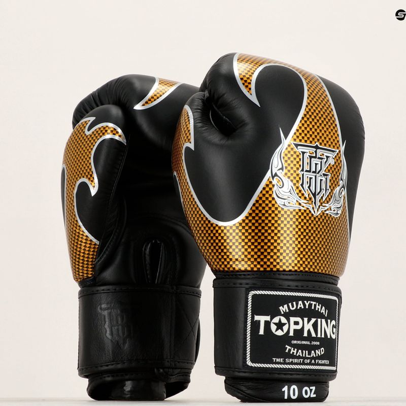 Mănuși de box Top King Muay Thai Empower black/gold 7