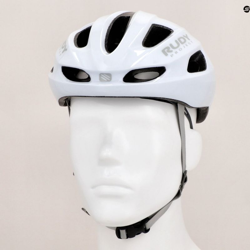 Rudy Project Strym Z cască de bicicletă albă și strălucitoare 9