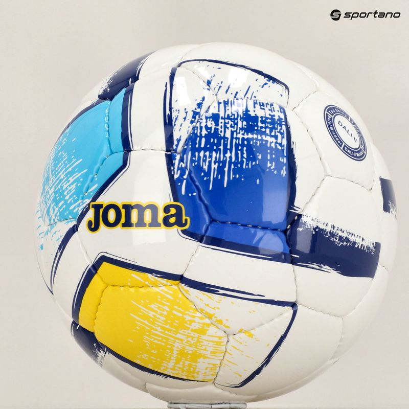 Minge de fotbal Joma Dali II white/fluor orange/yellow mărime 3 5