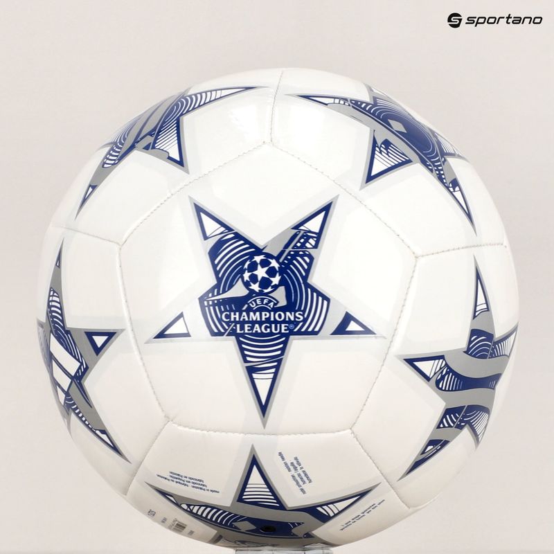 Minge de fotbal adidas UCL Club 23/24 white/iron metallic/shock purple/bright cyan rozmiar 4 5