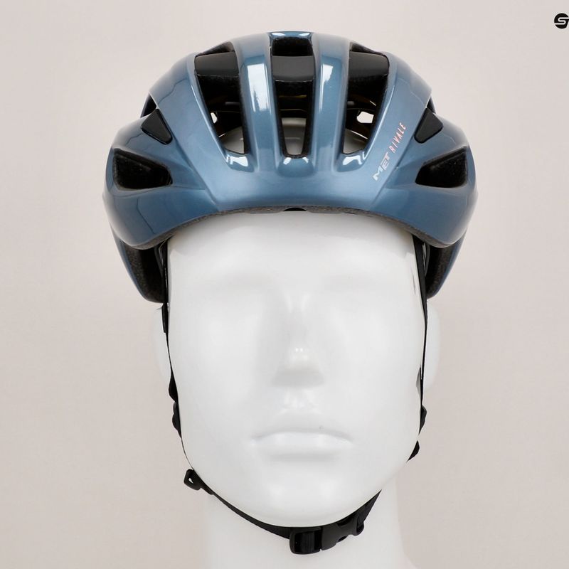 Cască de bicicletă  MET Rivale II Mips navy/silver matt 9