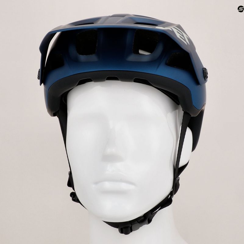 Cască de bicicletă  MET Terranova teal blue/black metalic matt 9