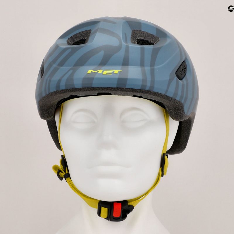 Cască de bicicletă pentru copii  MET Hooray blue zebra matt