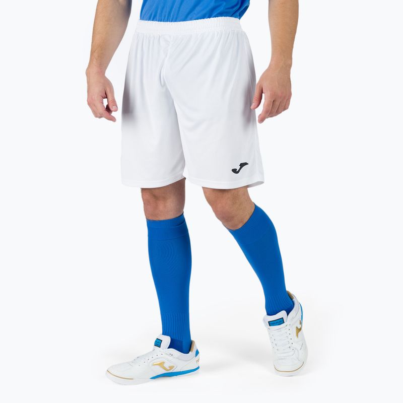 Pantaloni scurți de fotbal Joma Nobel pentru bărbați, alb 100053