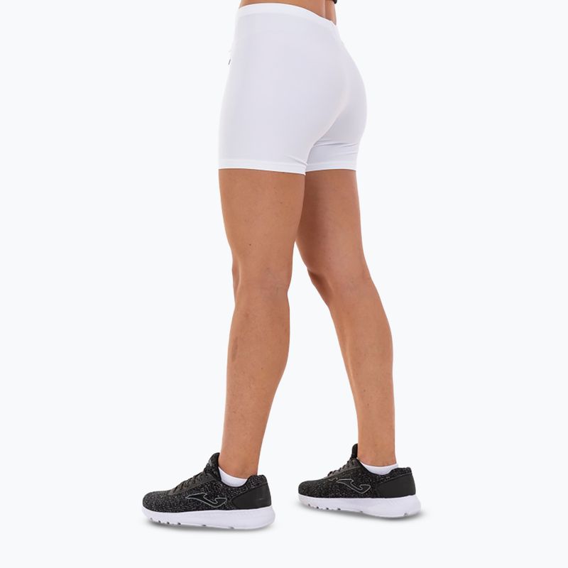 Pantaloni scurți de alergare pentru femei Joma Lycra alb 4