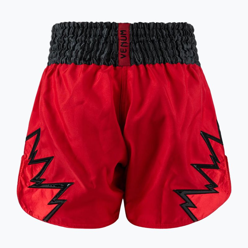 Pantaloni scurți de antrenament pentru bărbați Venum Inferno Muay Thai roșu/gri cărbune/negru 2