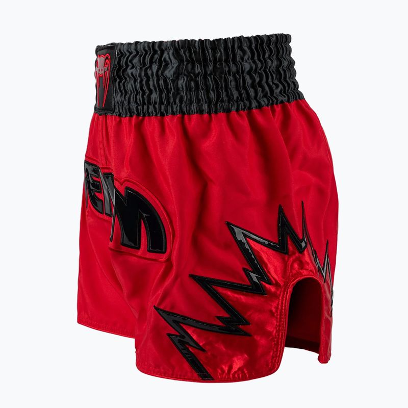 Pantaloni scurți de antrenament pentru bărbați Venum Inferno Muay Thai roșu/gri cărbune/negru 3