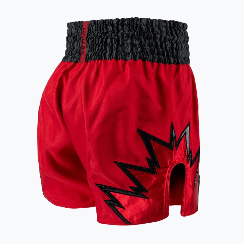 Pantaloni scurți de antrenament pentru bărbați Venum Inferno Muay Thai roșu/gri cărbune/negru 4