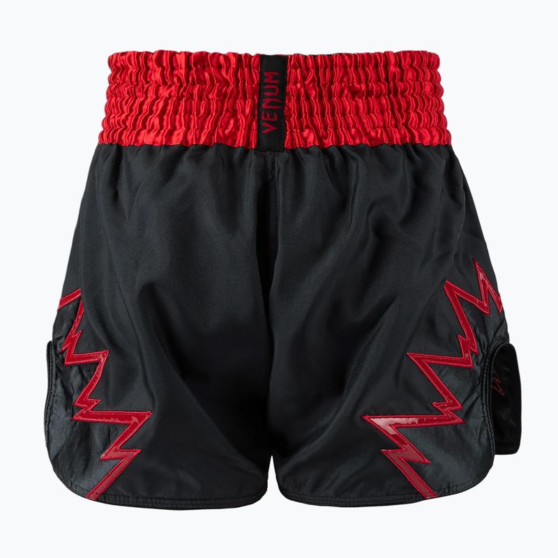 Pantaloni scurți de antrenament pentru bărbați Venum Inferno Muay Thai gri cărbune/roșu 2
