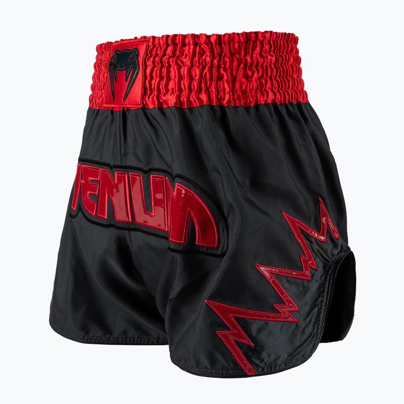 Pantaloni scurți de antrenament pentru bărbați Venum Inferno Muay Thai gri cărbune/roșu 3