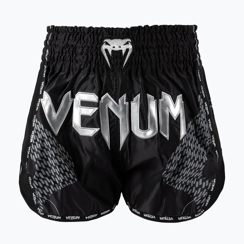 Pantaloni scurți de antrenament pentru bărbați Venum Nexus Muay Thai black/silver