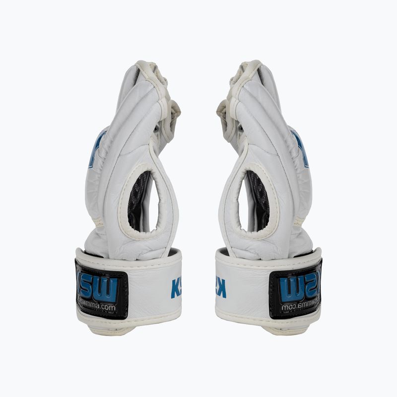 KSW mănuși de grappling din piele albă 4