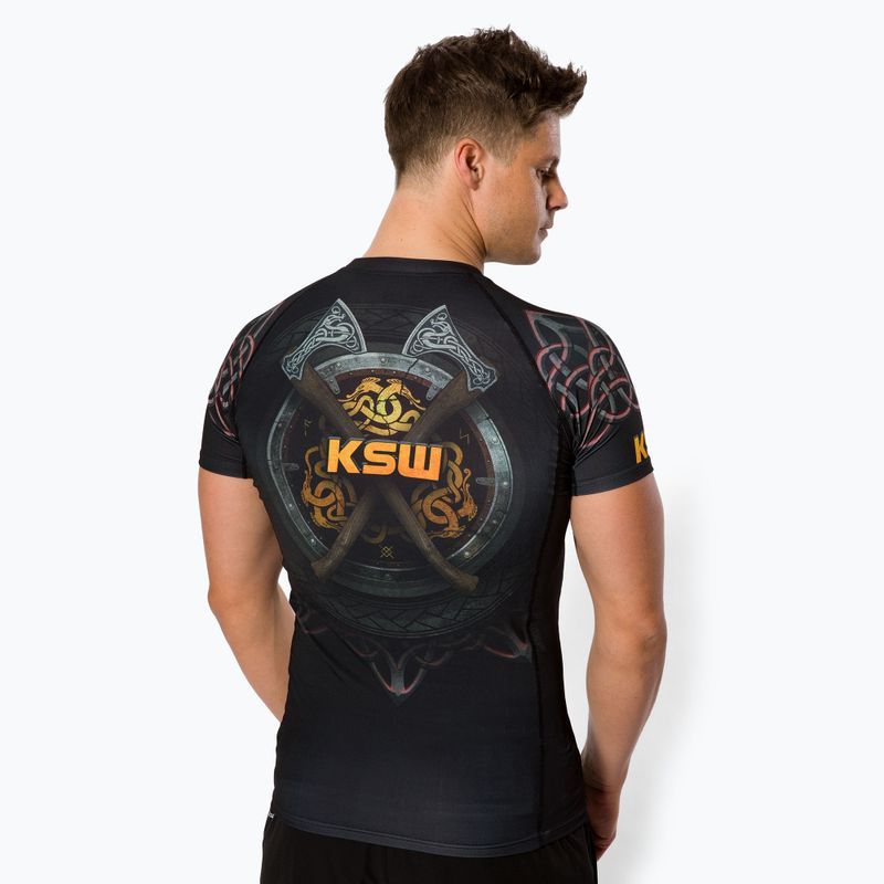 Bărbați KSW Mad Viking Rashguard negru 3