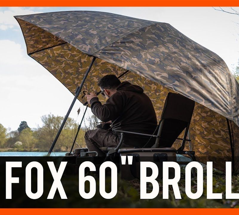 Fox 60 'Camo Camo Brolly umbrelă maro crap CUM268 4