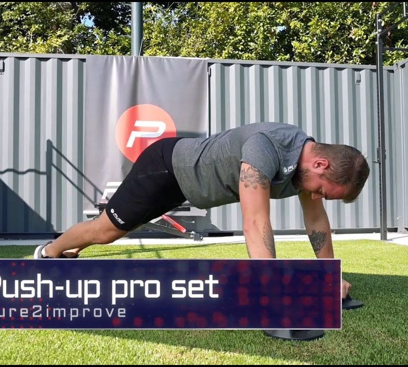 Mânere pentru împingere Pure2Improve Push-up Pro Set roșu-negru P2I202160 6