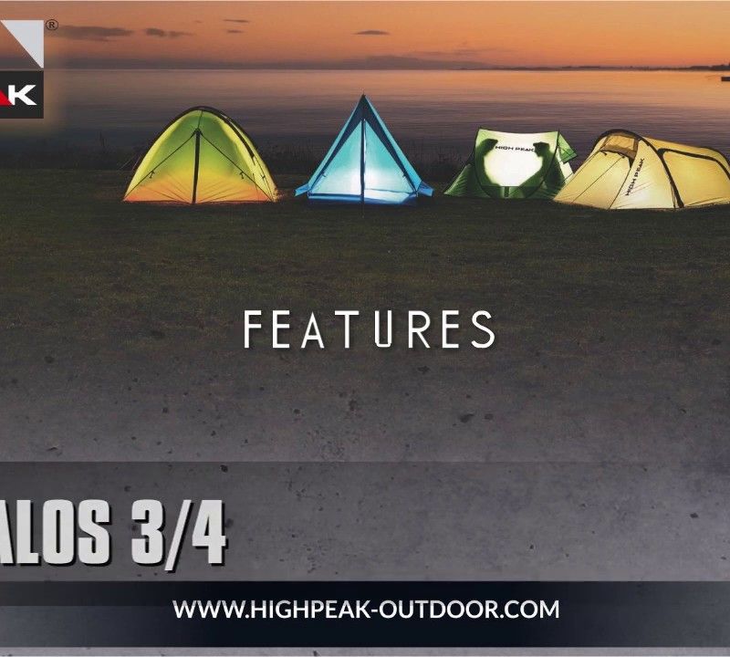 Cort de camping pentru 4 persoane High Peak Talos gri-verde 11510 11