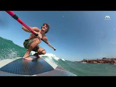 Placă SUP Aqua Marina Wave - Surf iSUP, 2.65m/10cm, cu surf leash albastru-marin BT-22WA 12
