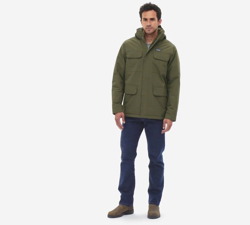 Geacă izolată pentru bărbați Patagonia Isthmus Parka classic tan 13