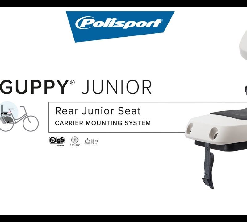 Polisport Guppy Junior CFS scaun pentru bicicletă cu portbagaj spate gri FO 8636100013 5