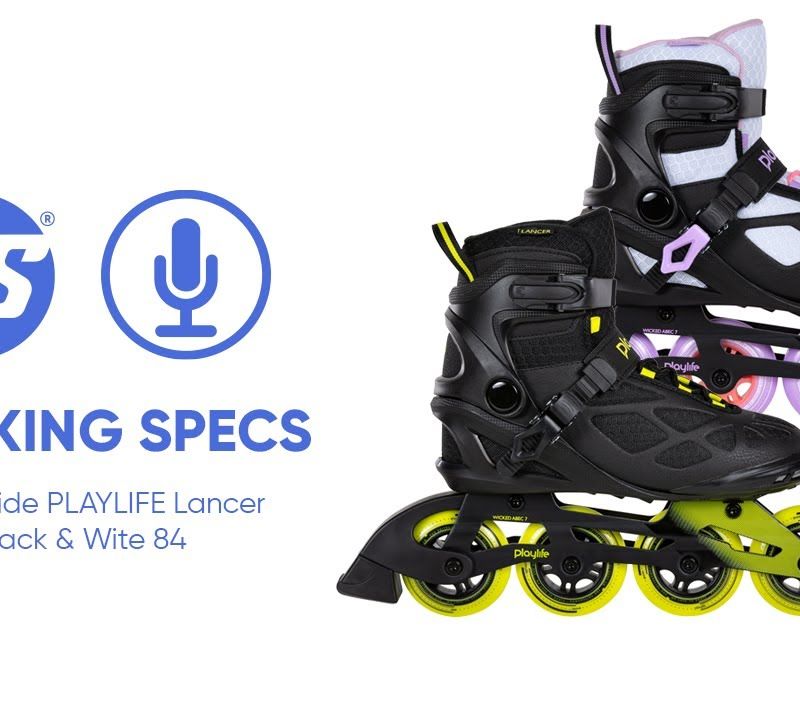 Patine în linie Playlife Lancer 84 pentru femei, negru violet 880274 17