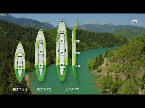 2 persoane caiac gonflabile 13'6 'AquaMarina Recreational Kayak verde Betta-412 17