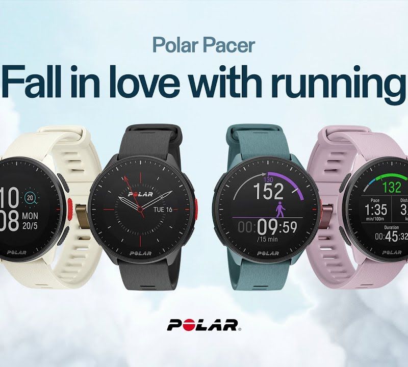 Polar Pacer verde PACER TEAL ceas 7