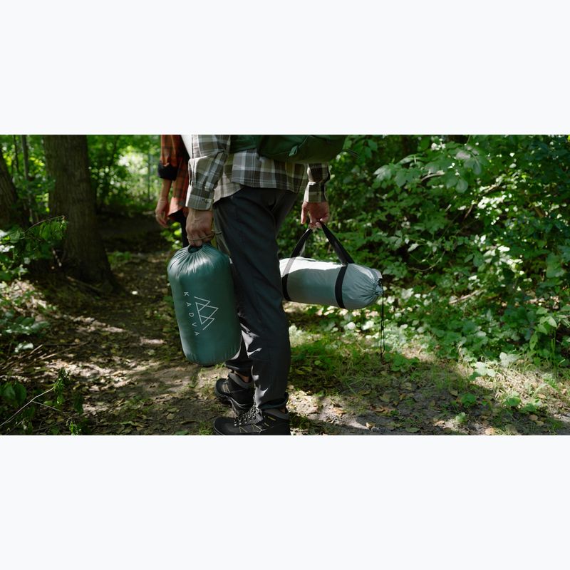 Cort de drumeție ultraușor pentru 2 persoane KADVA EXPEDIT 2 PRO verde cenușiu 21