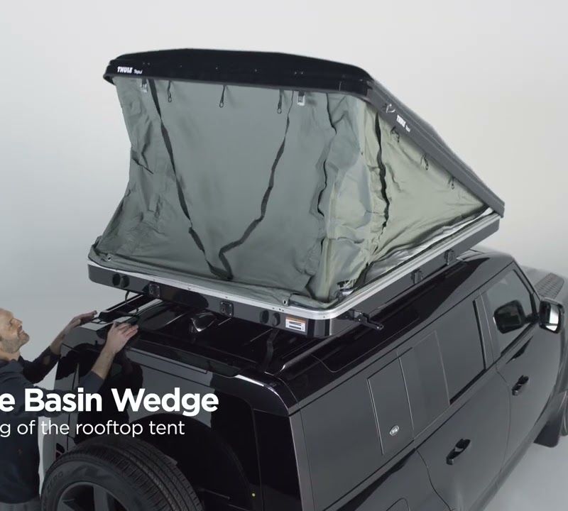 Cort de acoperiș pentru 2 persoane Thule Basin Wedge verde 901018 10