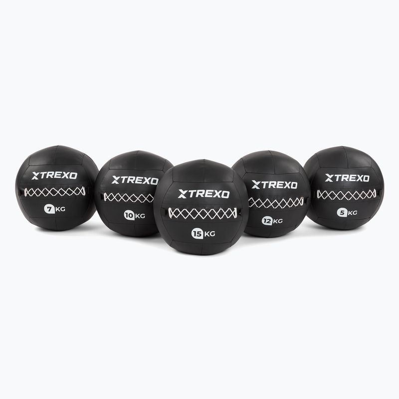 Minge medicinală XTREXO Wall Ball 15 kg negru 5