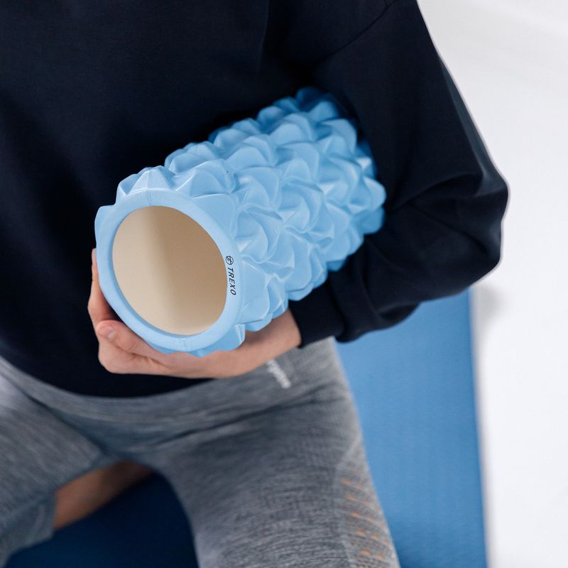 Cilindru de masaj XTREXO EVA PVC albastru MR-EV01N 4