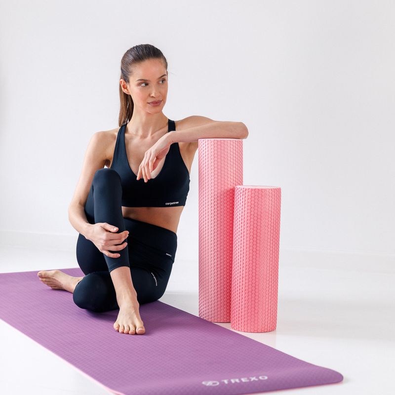 Rolă pentru masaj XTREXO EVA roz MR-EV03C 16