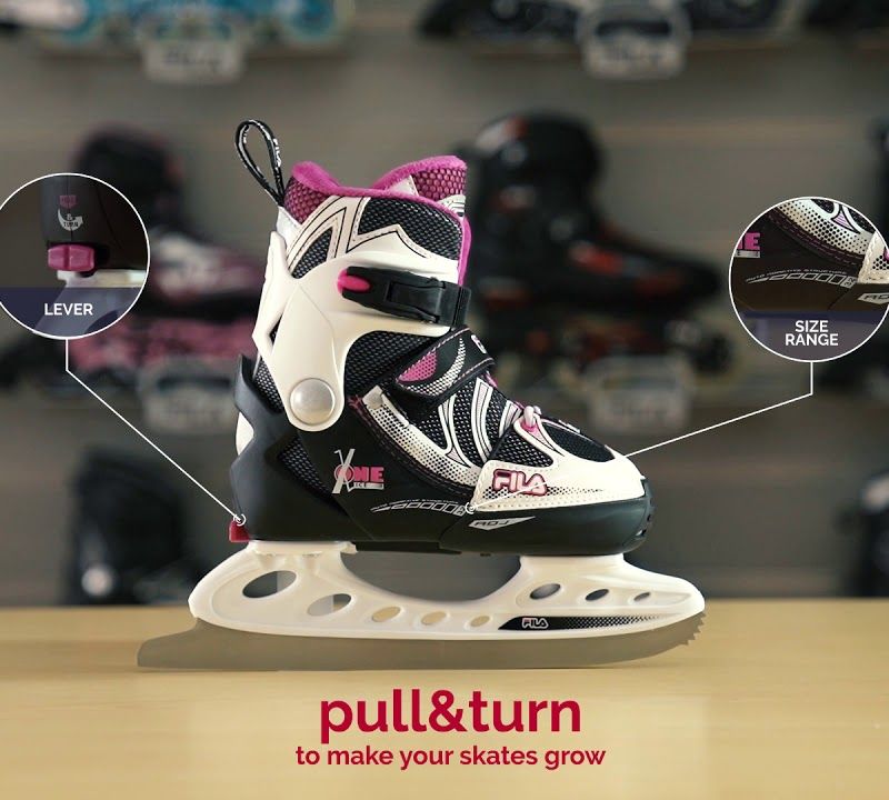 Patine cu rotile pentru copii FILA Wizy black/salmon 10