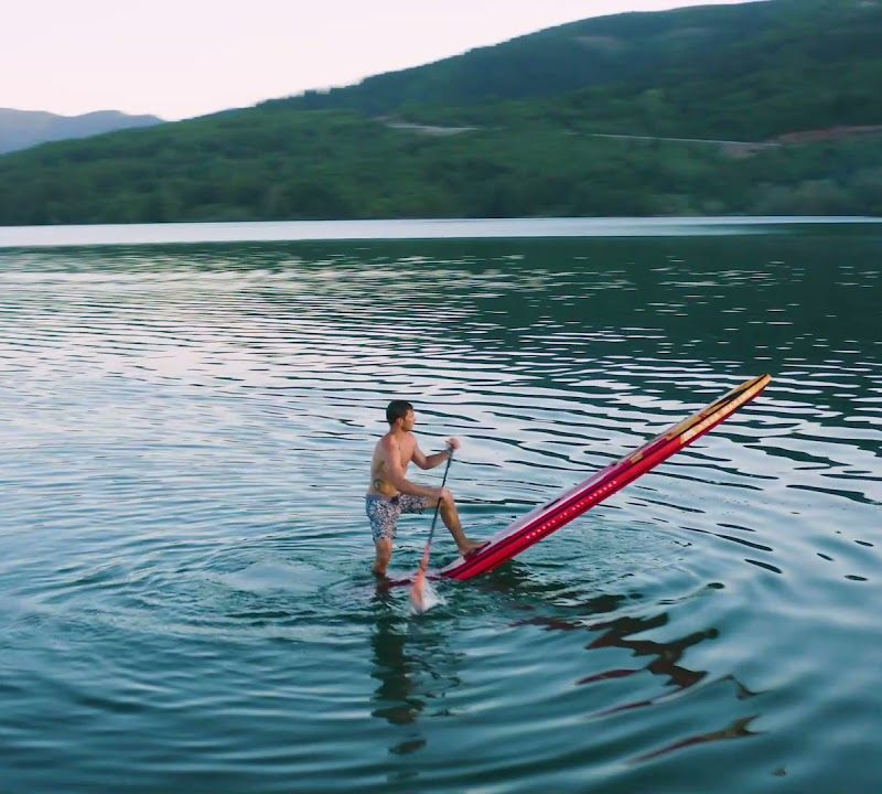 Placă SUP Aqua Marina Race Elite - Racing iSUP, 4.27m/15cm roșie BT-22RE 24