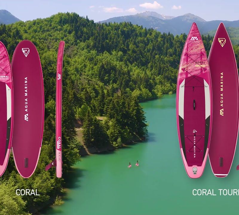 Placă SUP Aqua Marina Marina Coral Touring - Touring iSUP, 3.5m/15cm, cu vâslă și leash roză BT-22CTP 18
