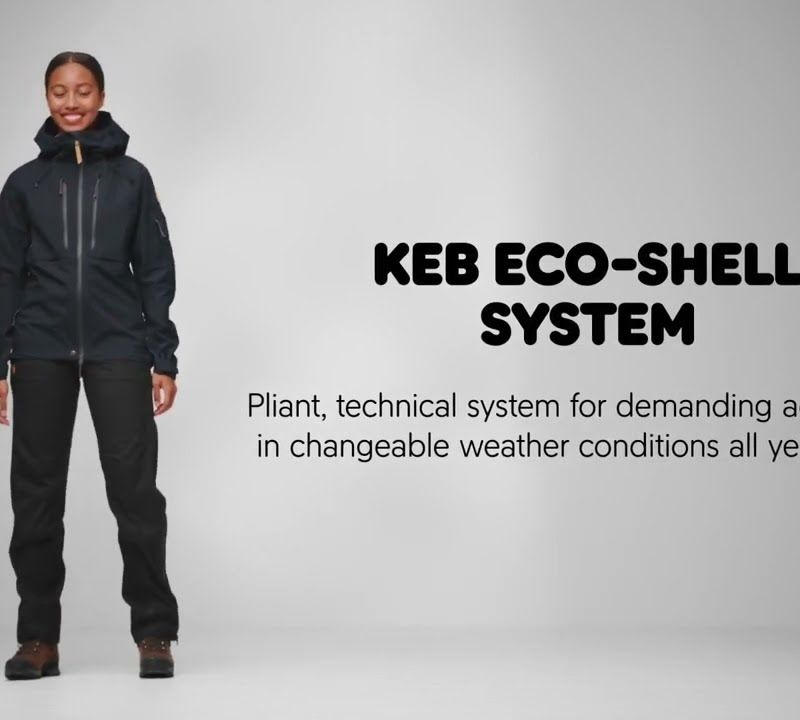 Jachetă de ploaie Fjällräven Keb Eco-Shell pentru bărbați, verde F82411 11
