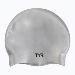 Șapcă de înot TYR Wrinkle-Free Silicone gri LCS