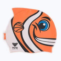 Șapcă de înot pentru copii TYR Charactyr Happy Fish portocaliu LCSHFISH