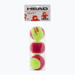 Set de mingi de tenis pentru copii 3 buc. HEAD 3B Vârf de cap roșu galben 578113
