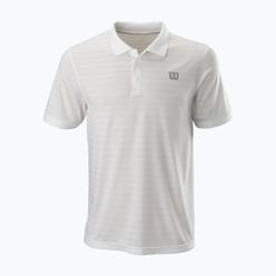 Tricou de tenis pentru bărbați Wilson Stripe Polo alb WRA789703