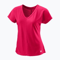 Tricou de tenis pentru femei Wilson Training V-Neck II roz WRA809601