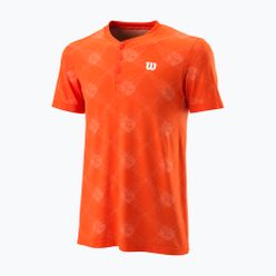 Tricou de tenis pentru bărbați Wilson PWR SMLS Henley III portocaliu WRA804501