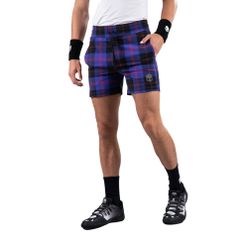 Pantaloni scurți de tenis pentru bărbați HYDROGEN Tartan violet și negru T00519E77
